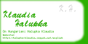 klaudia halupka business card